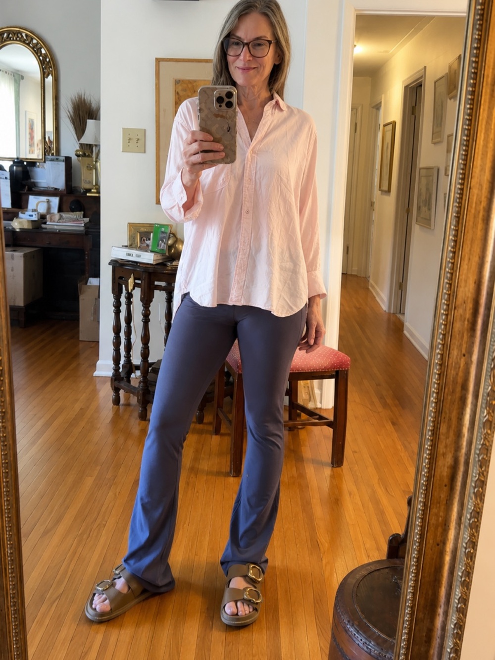Bella Dahl Blush Pink High-Low Button Down Tunic Boho Lagenlook L tencel